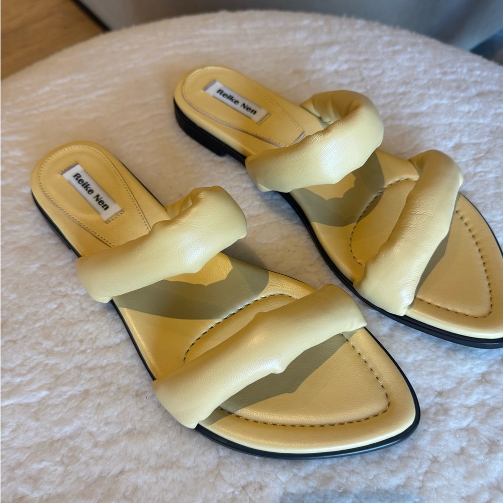 Butter yellow leather Reike Nen Sandals. Size 40 (10 US).